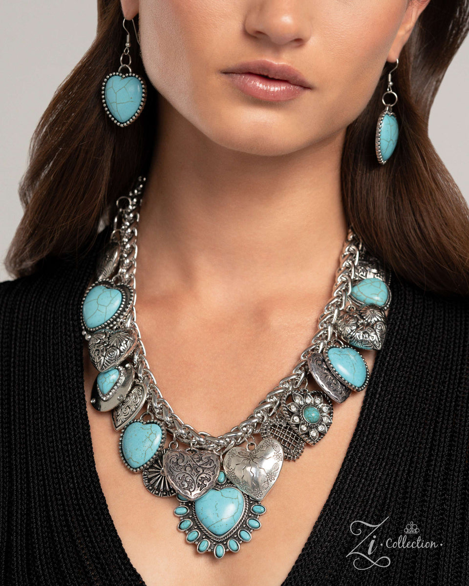 Devoted - 2024 Zi Collection Turquoise and Silver Heart Necklace