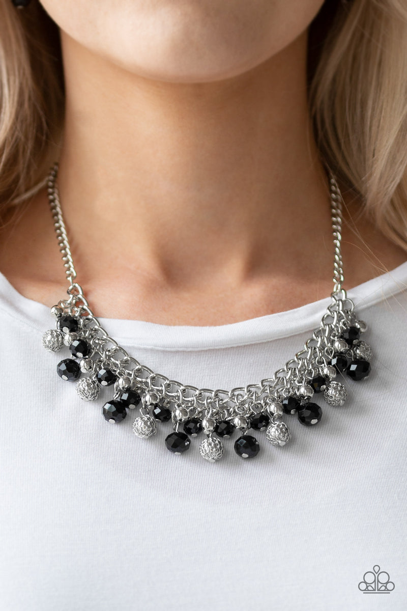 Party Spree Black and Silver Bead Necklace Paparazzi – Sugar