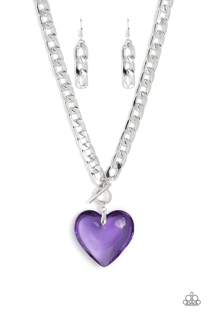 Purple Heart Necklace Paparazzi Paparazzi Jewelry Change Of Heart