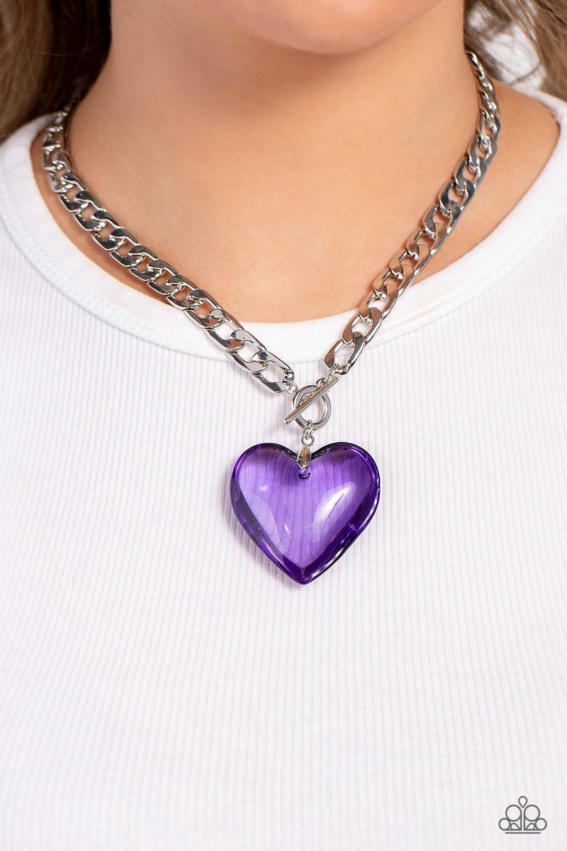 Paparazzi 2025 Haute Heartbreaker Purple Necklace Paparazzi