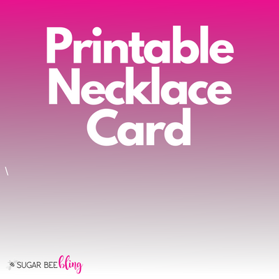 Printable Necklace Card
