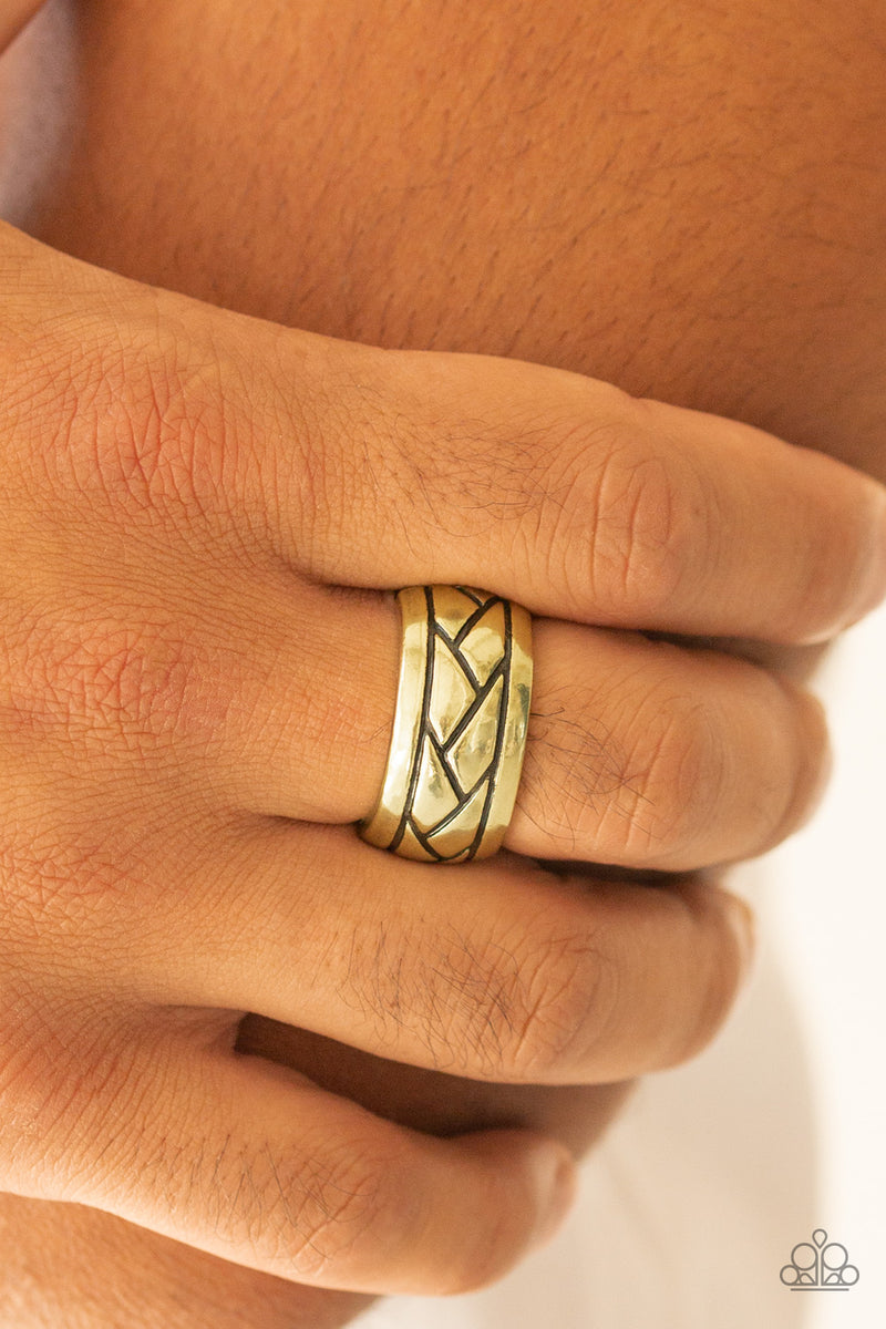 Incline - Brass Urban Ring – Sugar Bee Bling - Paparazzi Jewelry and ...