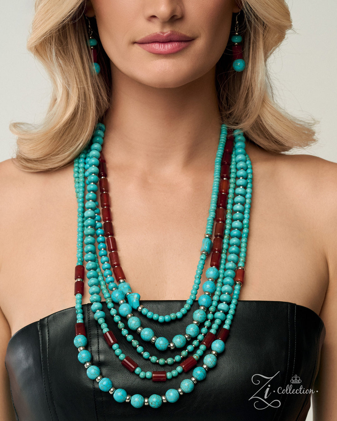 Artisan - Blue Red Turquoise 2026 Zi Collection Necklace – Sugar