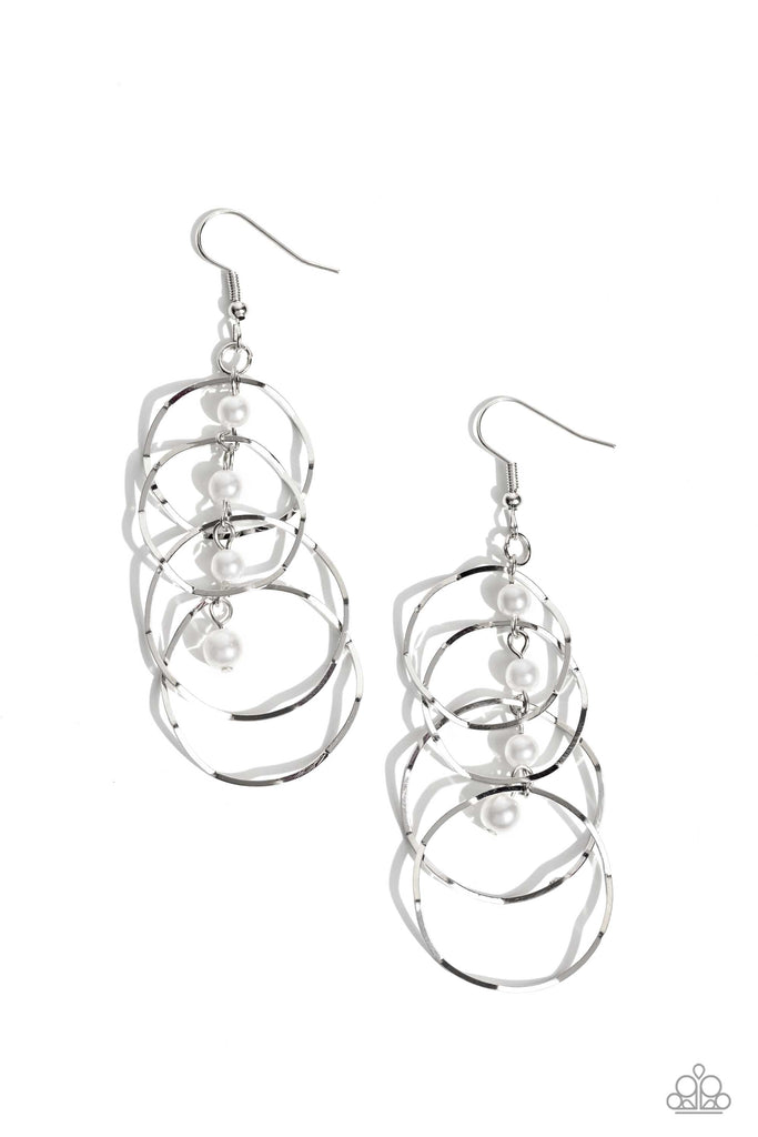 Paparazzi RUFFLE Around The Edges Silver Fishhook Earrings - Fashion F –  Bling Me Baby