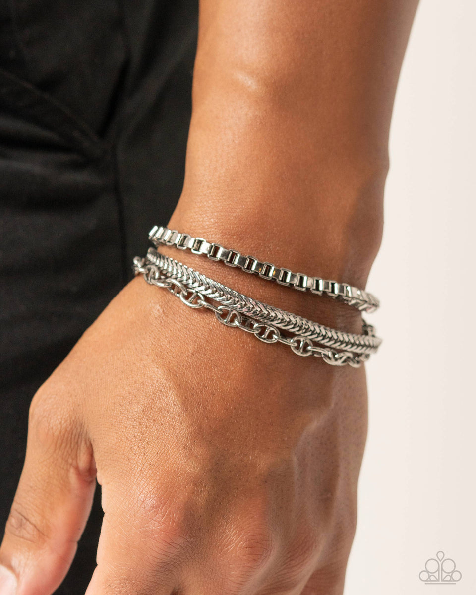 Chain Cabaret - Silver Chain Urban Bracelet – Sugar Bee Bling ...
