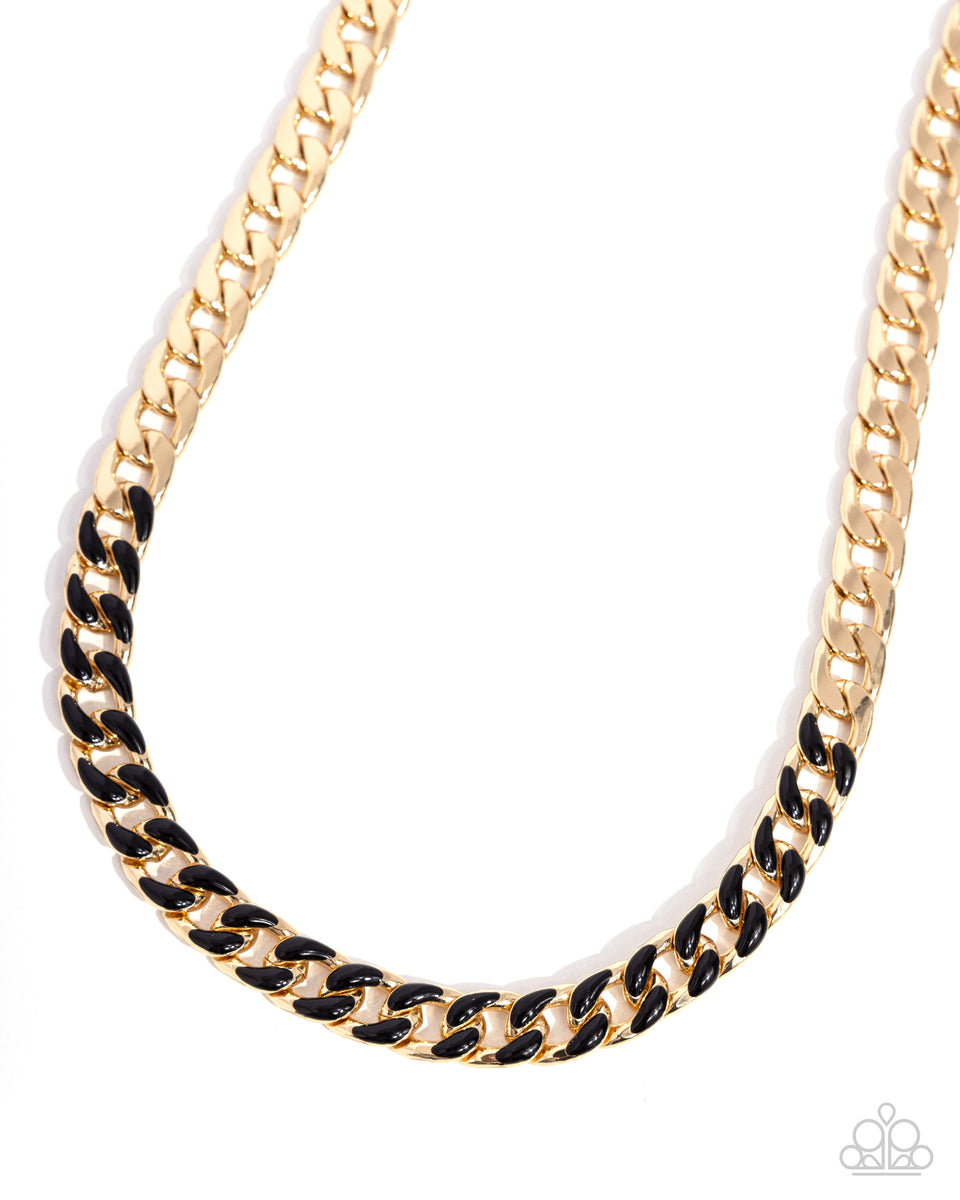 Painted Problem - Black Gold Chain Short Necklace – Sugar Bee Bling ...
