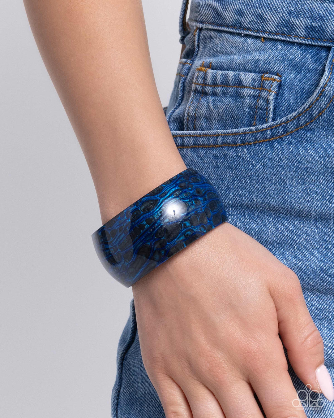 Radical Rendezvous Blue Acrylic Cuff Bracelet – Sugar Bee Bling