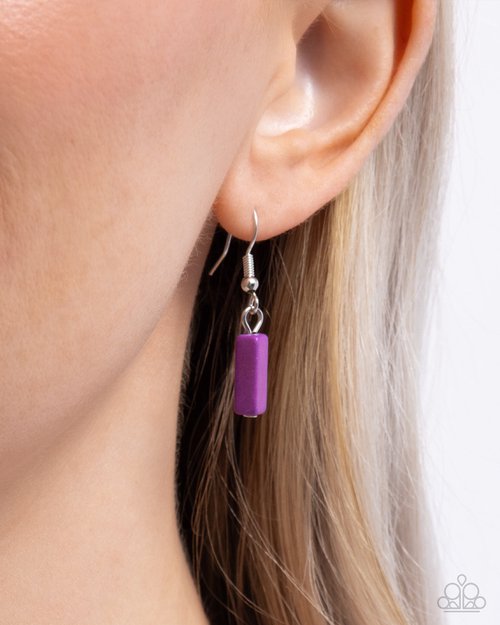 Earthy Extrovert - Purple Turquoise Yellow Stone Short Necklace – Sugar ...