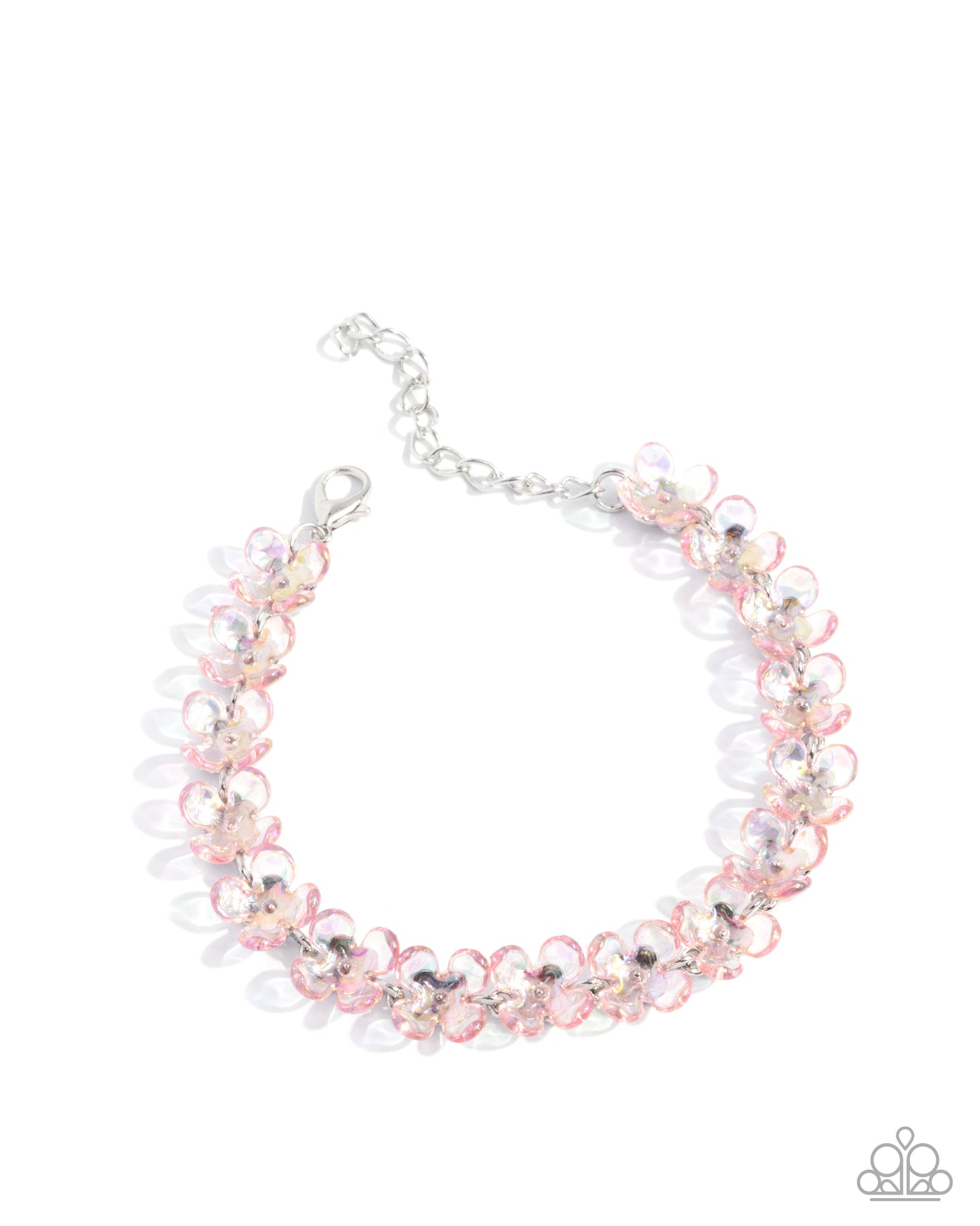 Floral First Pink Iridescent Acrylic Flower Bracelet – Sugar Bee
