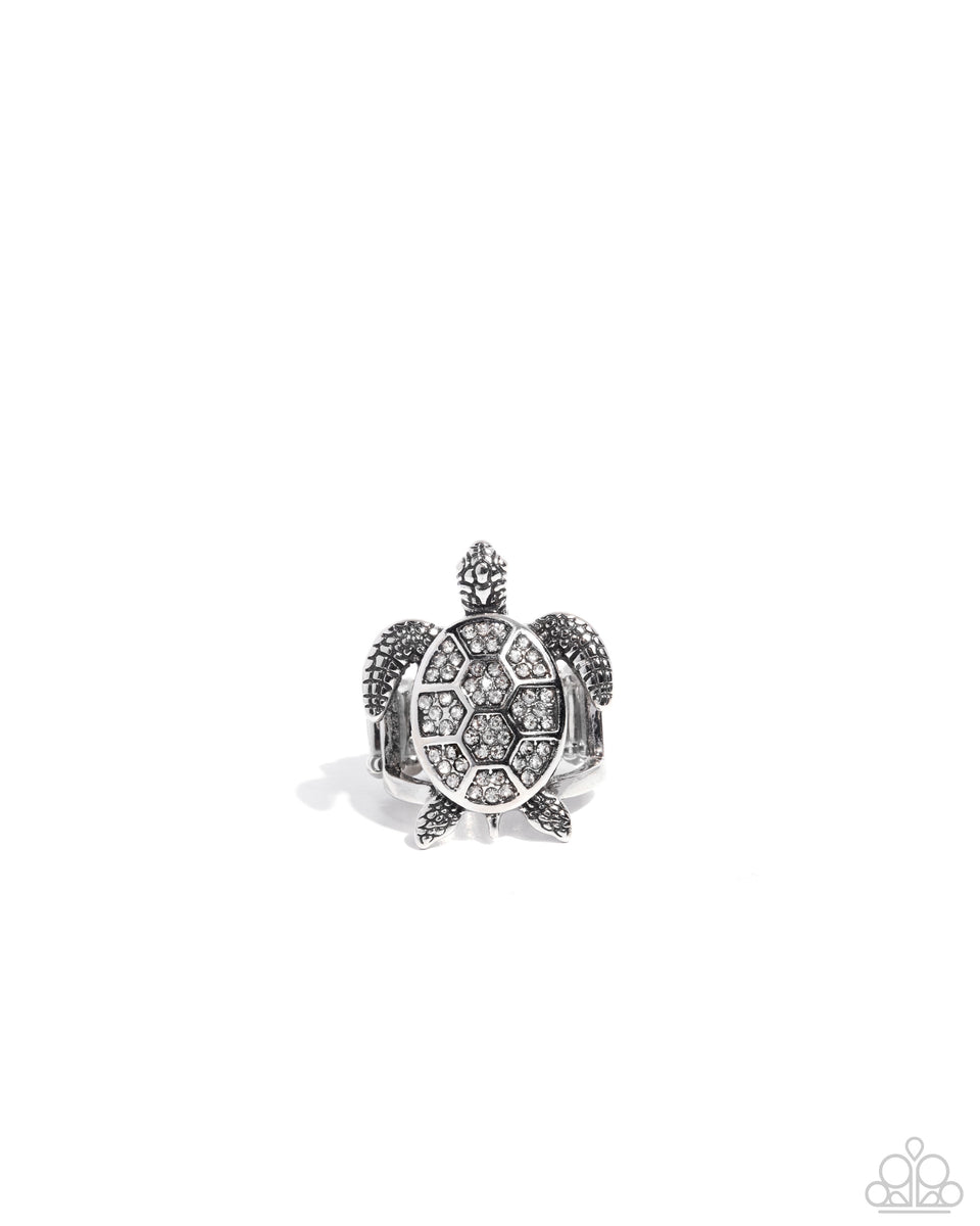 Turtle Triumph - Silver Turtle Ring – Sugar Bee Bling - Paparazzi ...