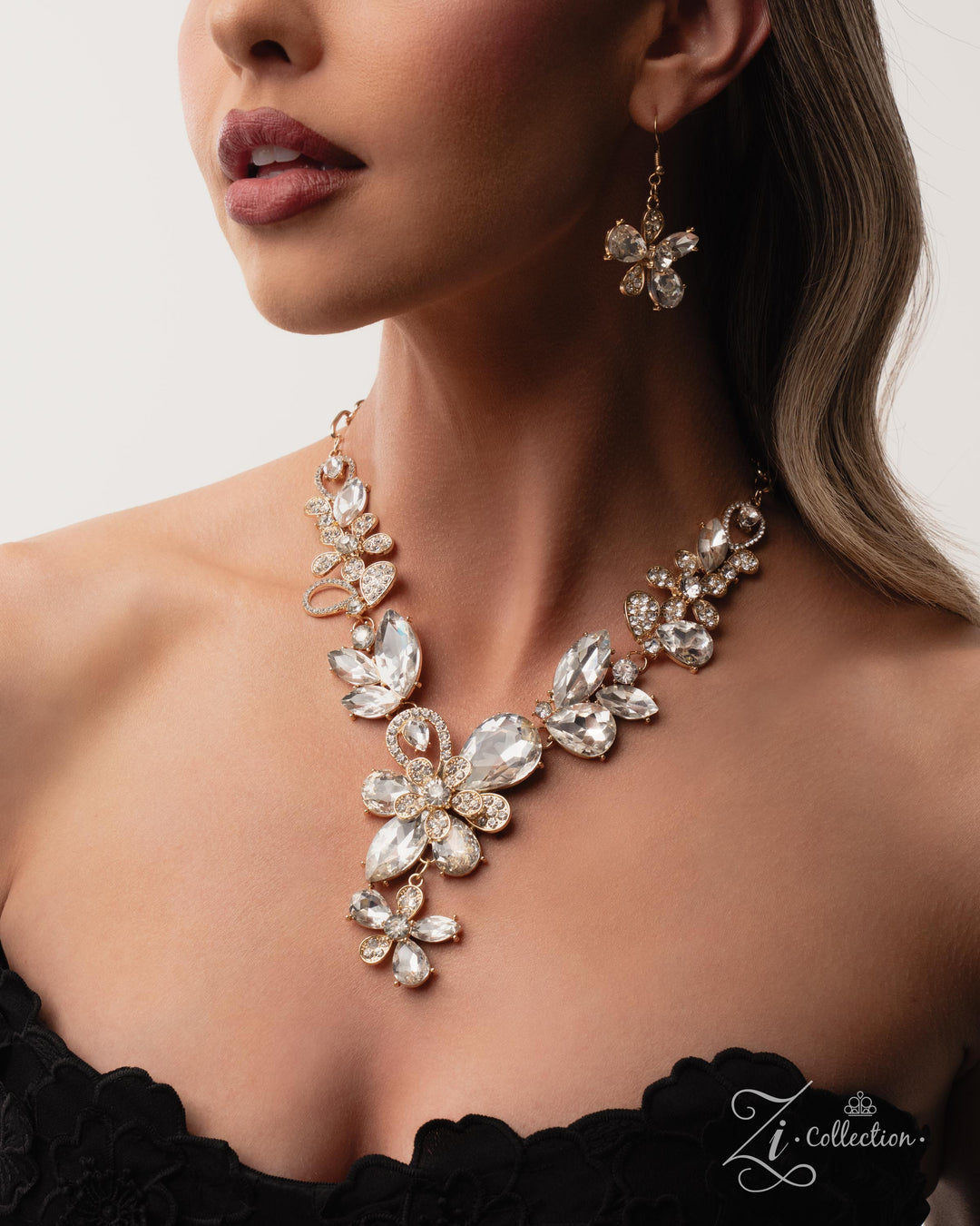 Effulgent - Gold White Gem Zi Necklace - 2025 Zi Collection