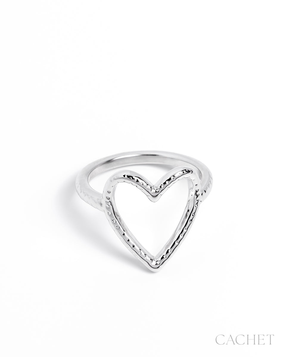 Keepsake - Rhodium Plated Heart Ring – Sugar Bee Bling - Paparazzi ...