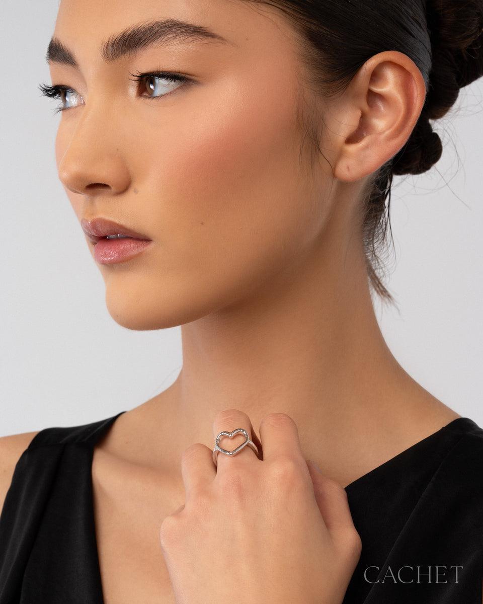 Keepsake - Rhodium Plated Heart Ring – Sugar Bee Bling - Paparazzi ...