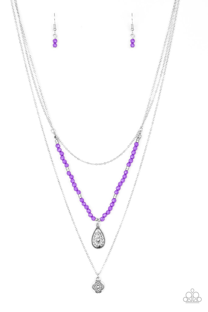 Paparazzi FABULOUSLY FLORAL purple necklace | eBay