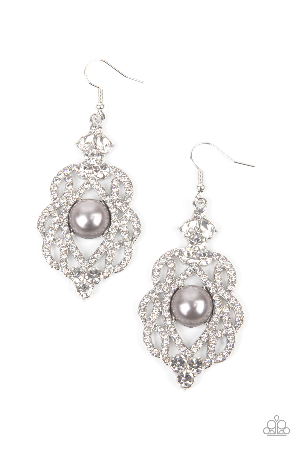 Rustic Silver Pearl Drop Earrings | Breathe Autumn Rain Jewelry