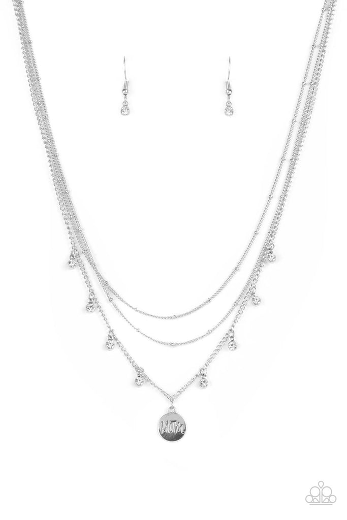 Paparazzi Necklace ~ Gorgeously Glacial - White – Paparazzi Jewelry |  Online Store | DebsJewelryShop.com