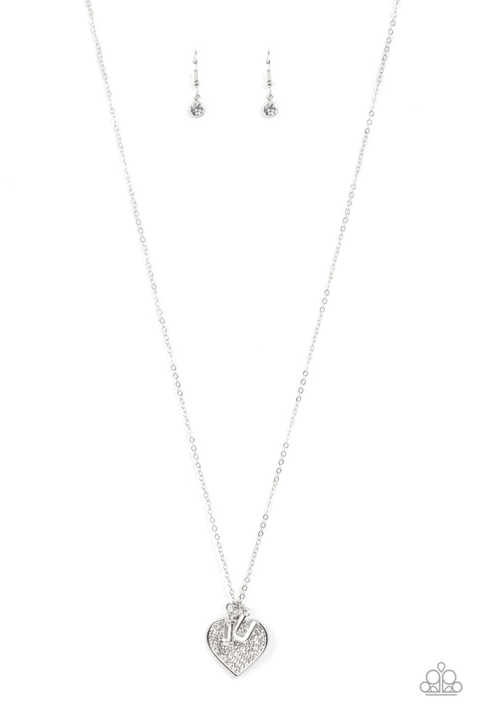 Fierce flirt white sales necklace paparazzi