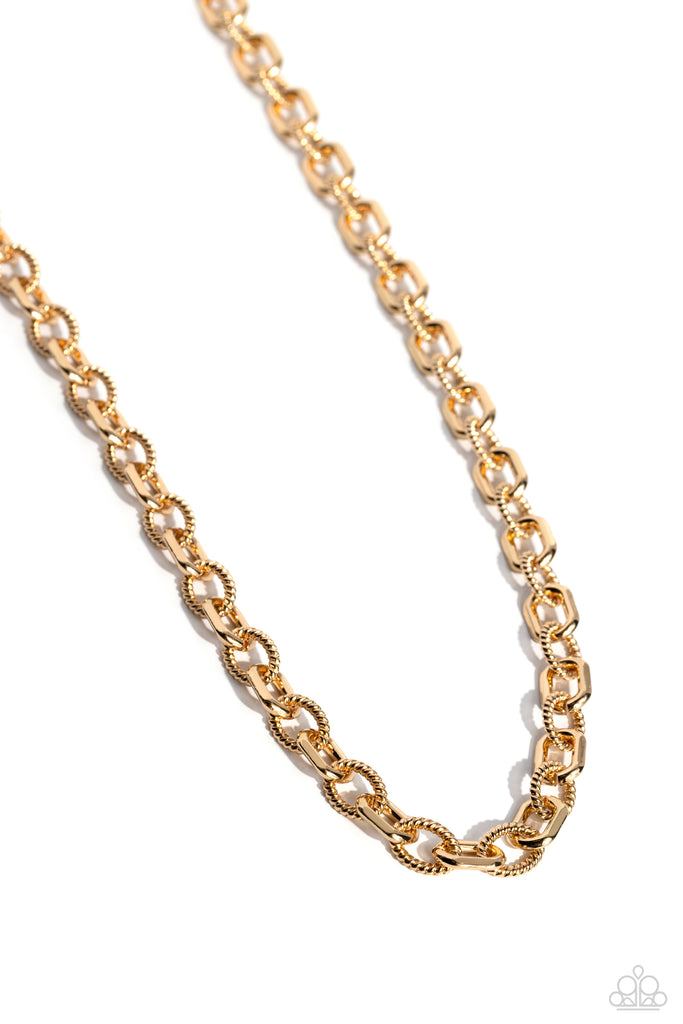 Double Dribble - Gold Rope Chain Men's Necklace - Danielle's Bling Boutique  #Paparazzi #lea…