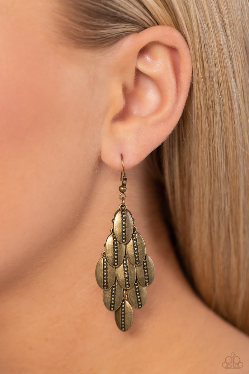 Tumbleweed Trek - Brass Oval Chandelier Earrings – Sugar Bee Bling ...