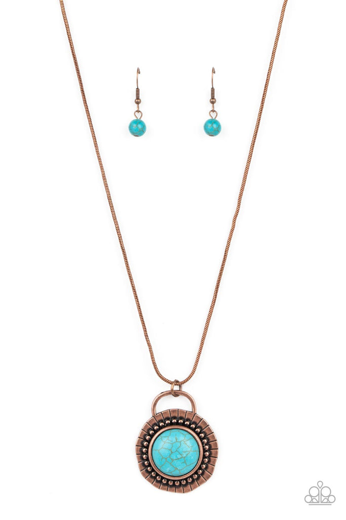 Paparazzi copper and store turquoise necklace