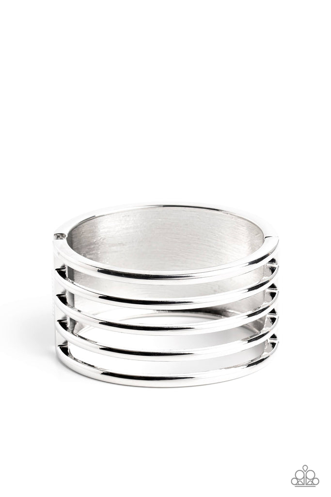 Wayward Warrior - Silver Bar Hinged Bracelet – Sugar Bee Bling
