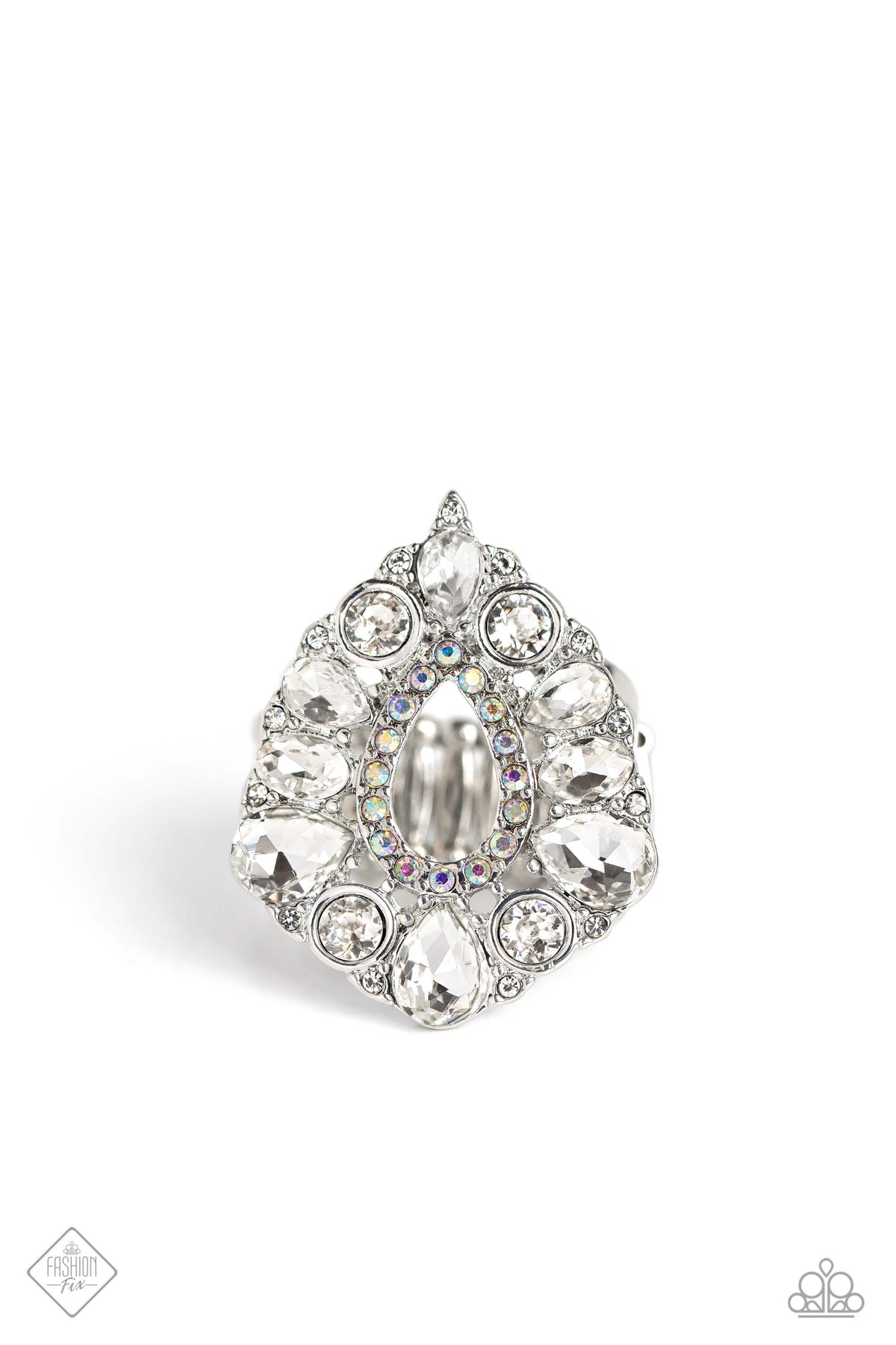 First Class Bling First Class Fairytale - White Rhinestone Gem Silver Ring – Sugar Bee ...