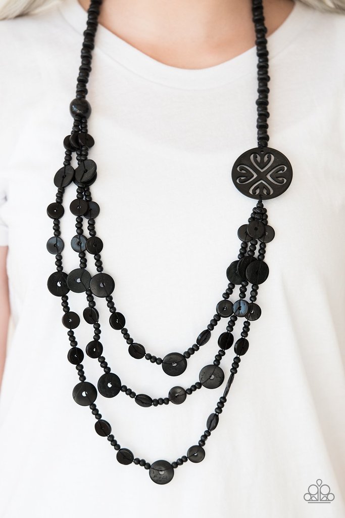 Jungle Jive Paparazzi Black Wood Bead Necklace – Sugar Bee