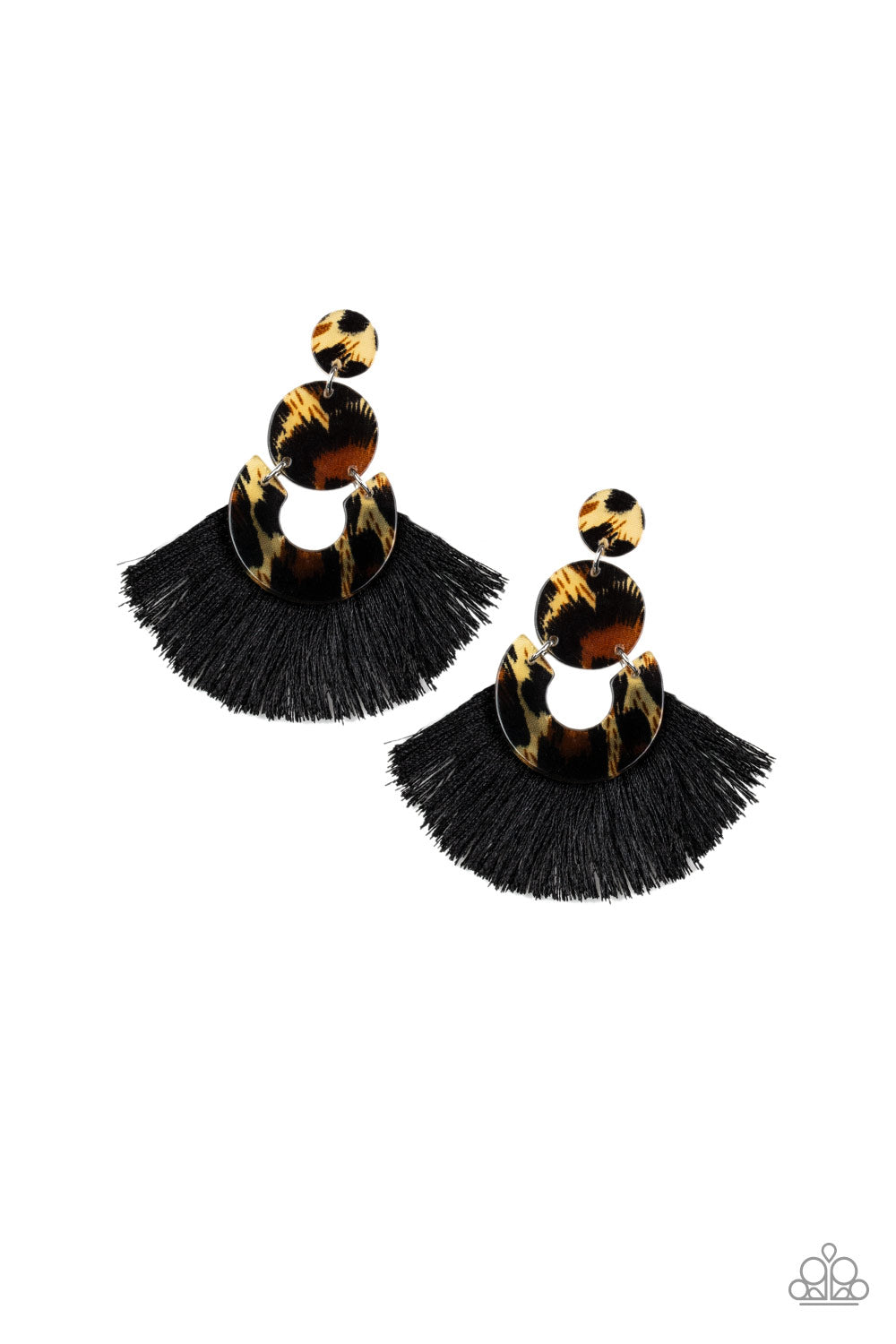 Paparazzi leopard 2025 fringe earrings