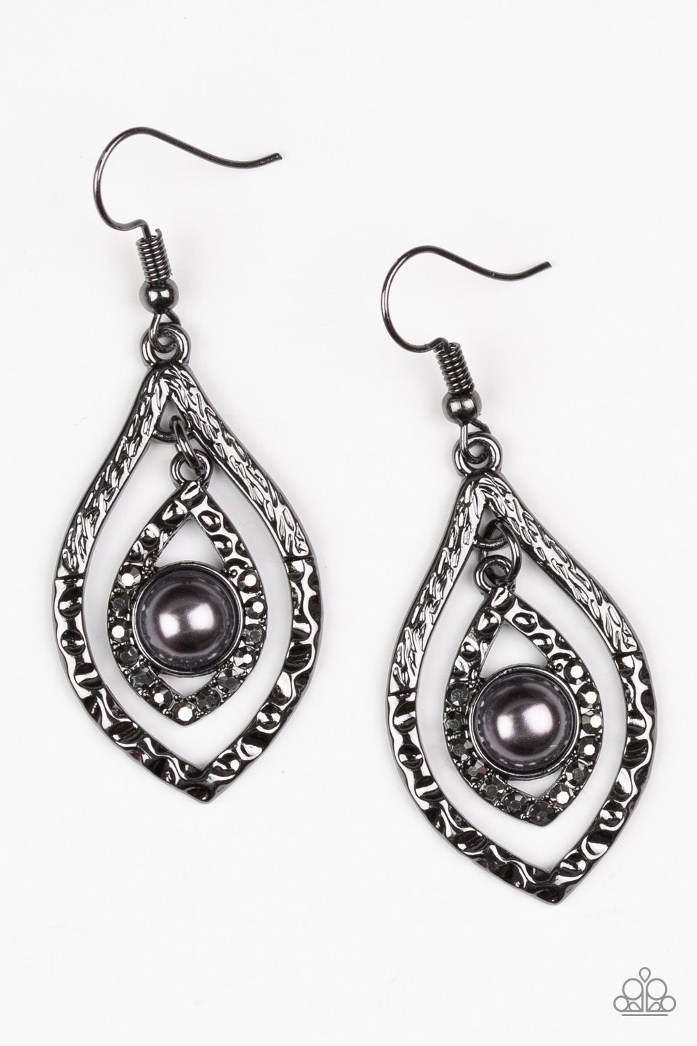 Paparazzi Breaking Glass Ceilings - Black Hammered Gunmetal Earrings –  Sugar Bee Bling - Paparazzi Jewelry and Accessories