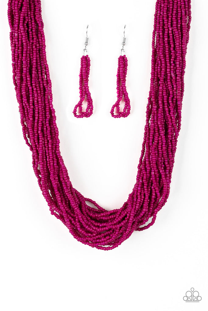 Congo Pink Seed Bead Necklace Paparazzi The Show Must Congo ON