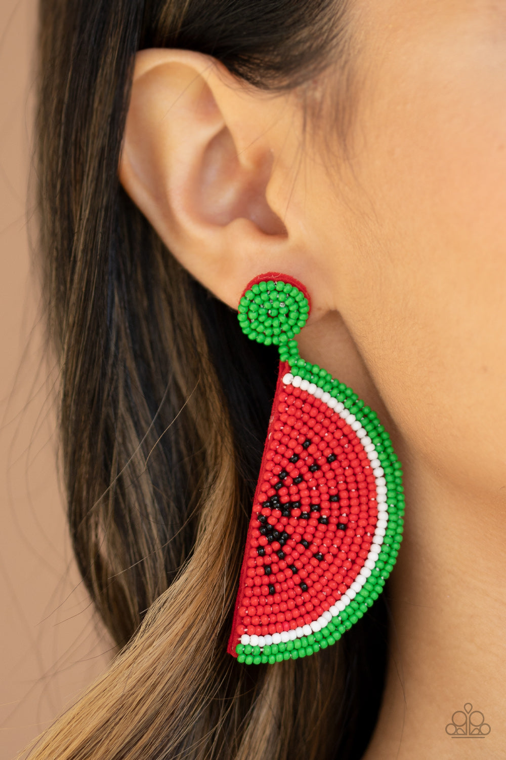 Paparazzi Earrings - Paparazzi Sensational Seeds Red Daisy Earrings | CarasShop